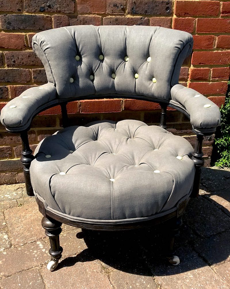 Reupholstered Chesterfield Chair