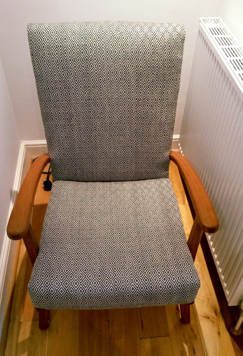 Reupholstered Lounge Chair